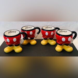Disney Parks Mickey Mouse Mugs - 4pc